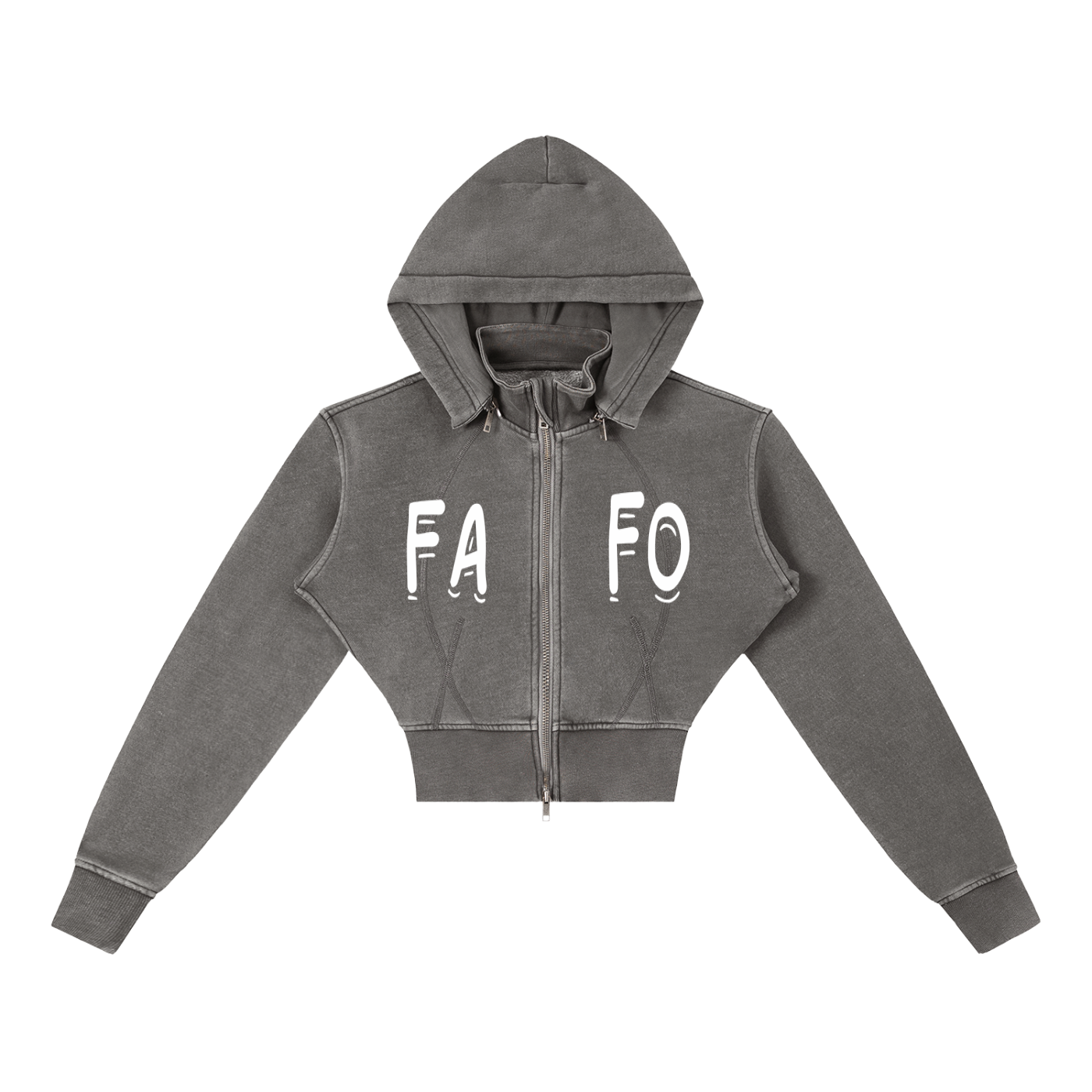 FAFO Cropped Fleece Hoodie