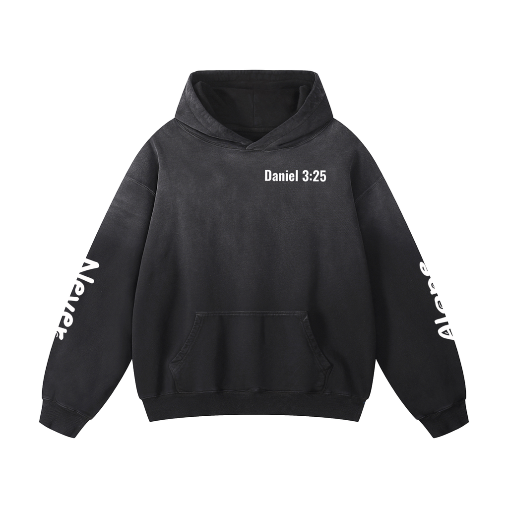 Sunfade Oversized Hoodie: Never Alone White
