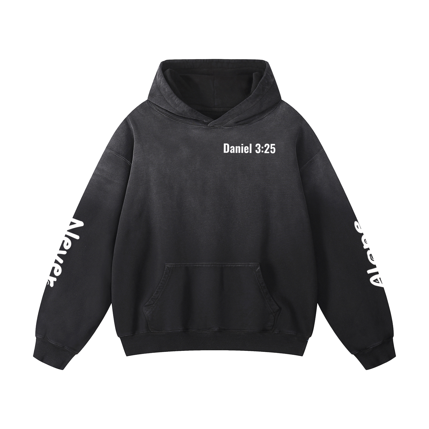 Sunfade Oversized Hoodie: Never Alone White