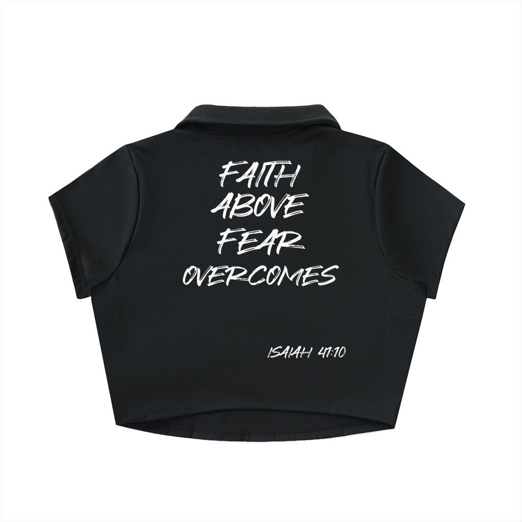 FAFO Dark Lapel Crop Top