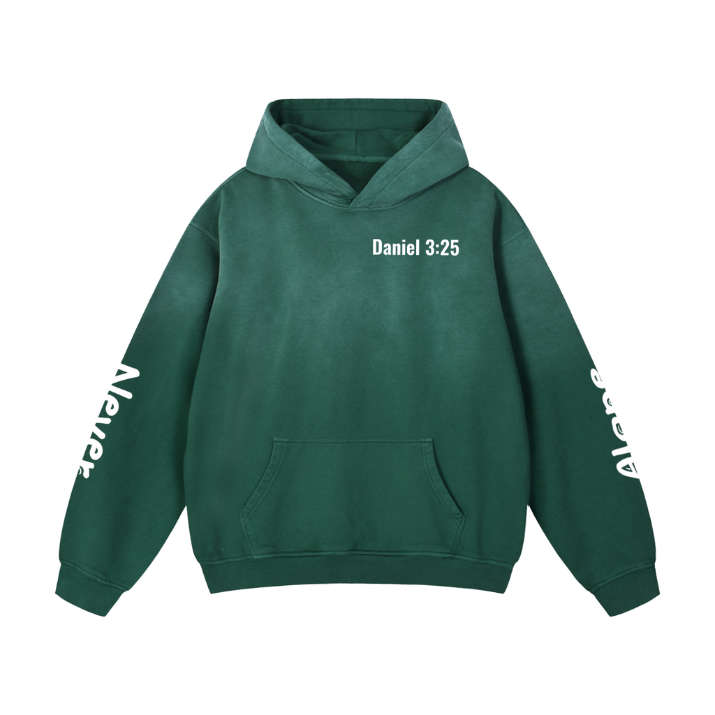 Sunfade Oversized Hoodie: Never Alone White