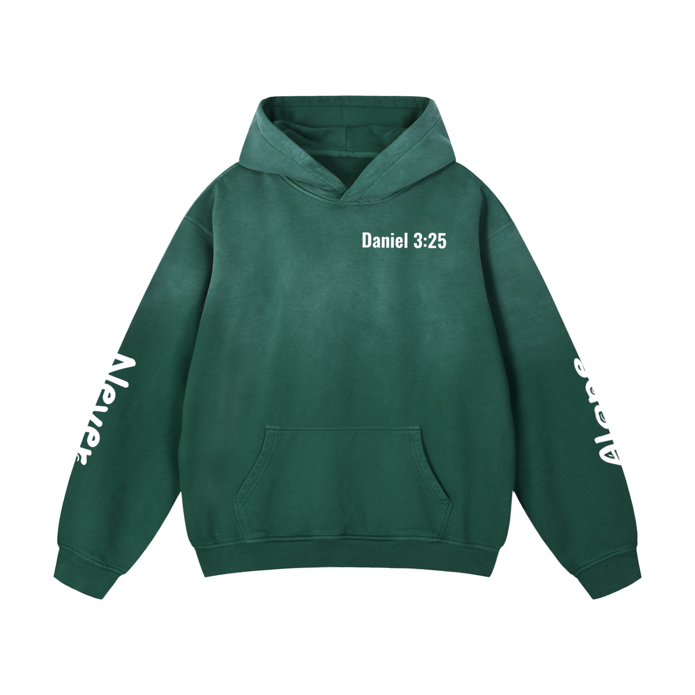 Sunfade Oversized Hoodie: Never Alone White