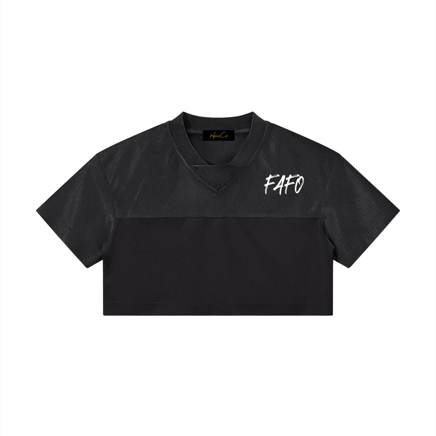 Women’s Cropped Paneled V-Neck Jersey