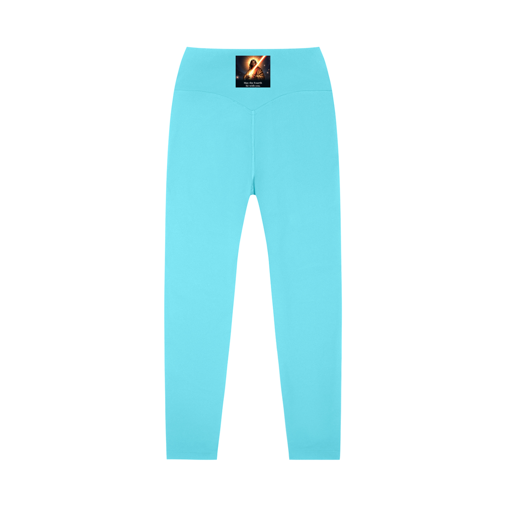 High-Waisted Leggings: Never Alone White