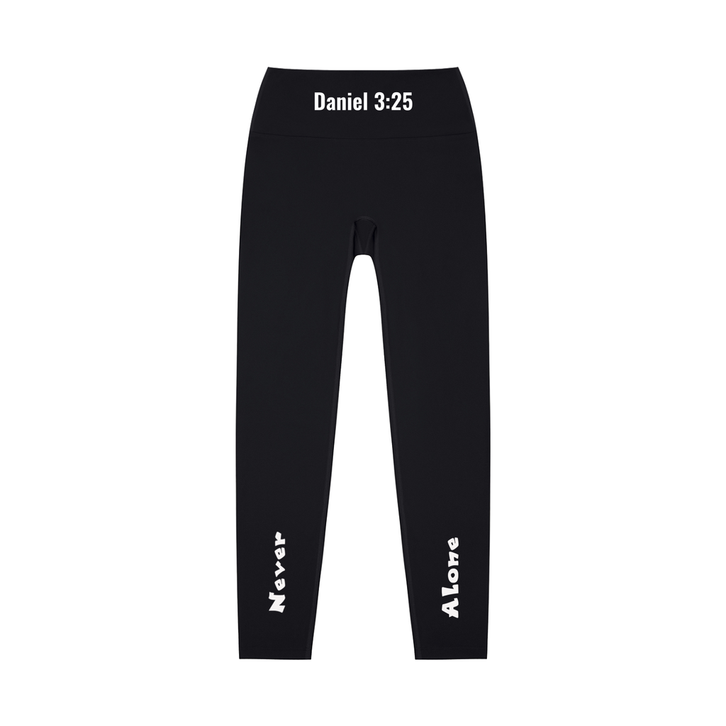 High-Waisted Leggings: Never Alone White