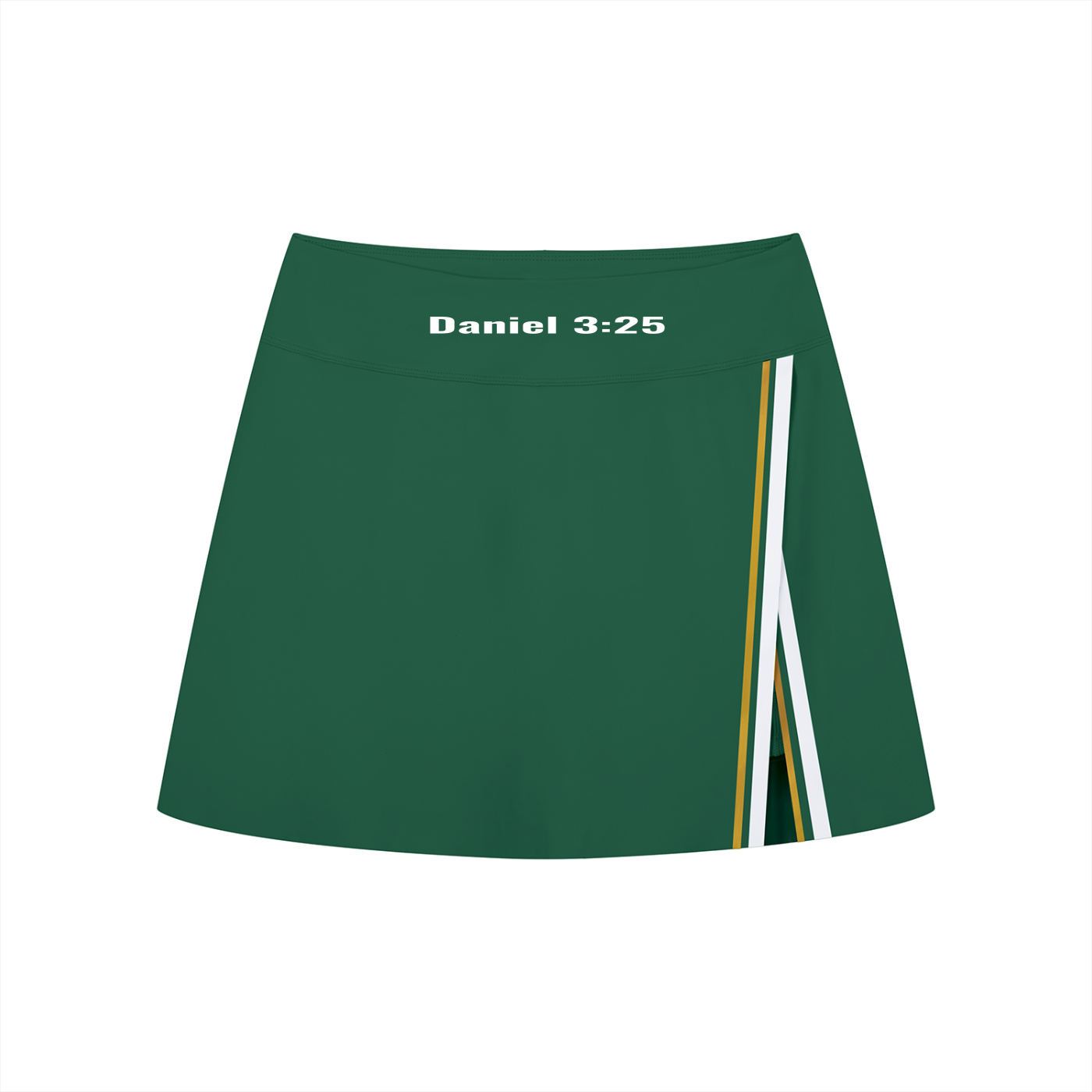 Women's A-Line Contrast Panel Slit Skirt