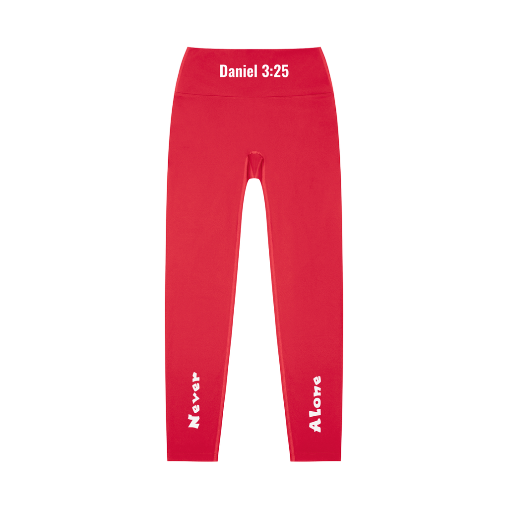 High-Waisted Leggings: Never Alone White