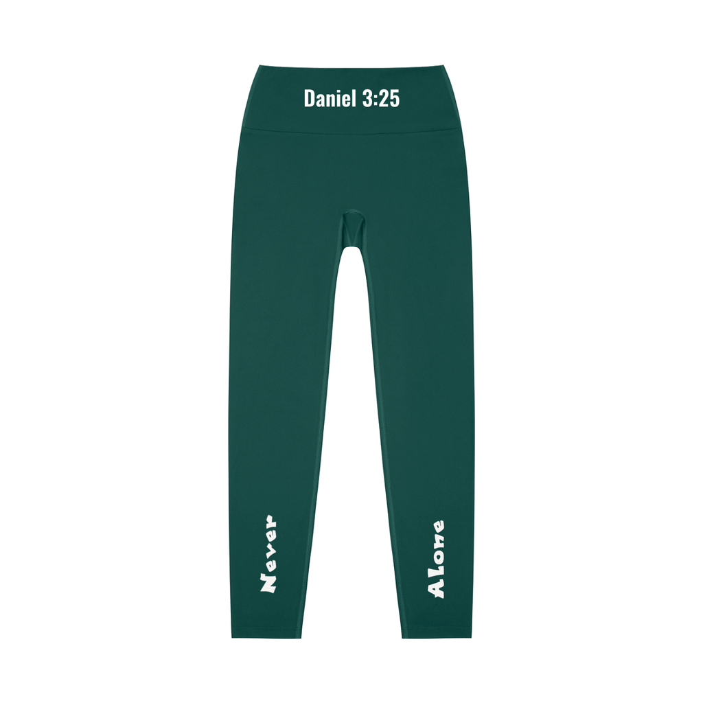 High-Waisted Leggings: Never Alone White