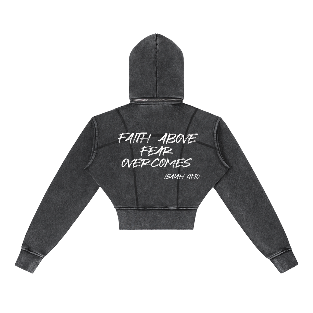 FAFO Cropped Fleece Hoodie