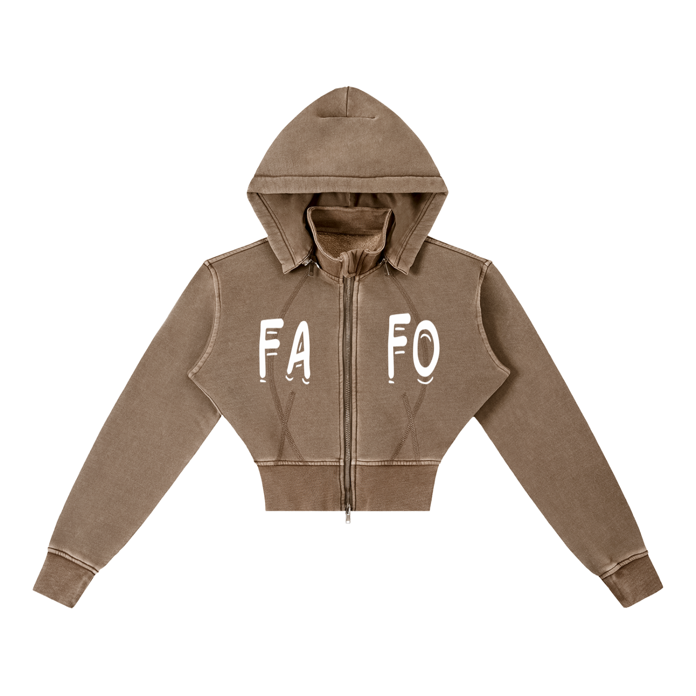 FAFO Cropped Fleece Hoodie