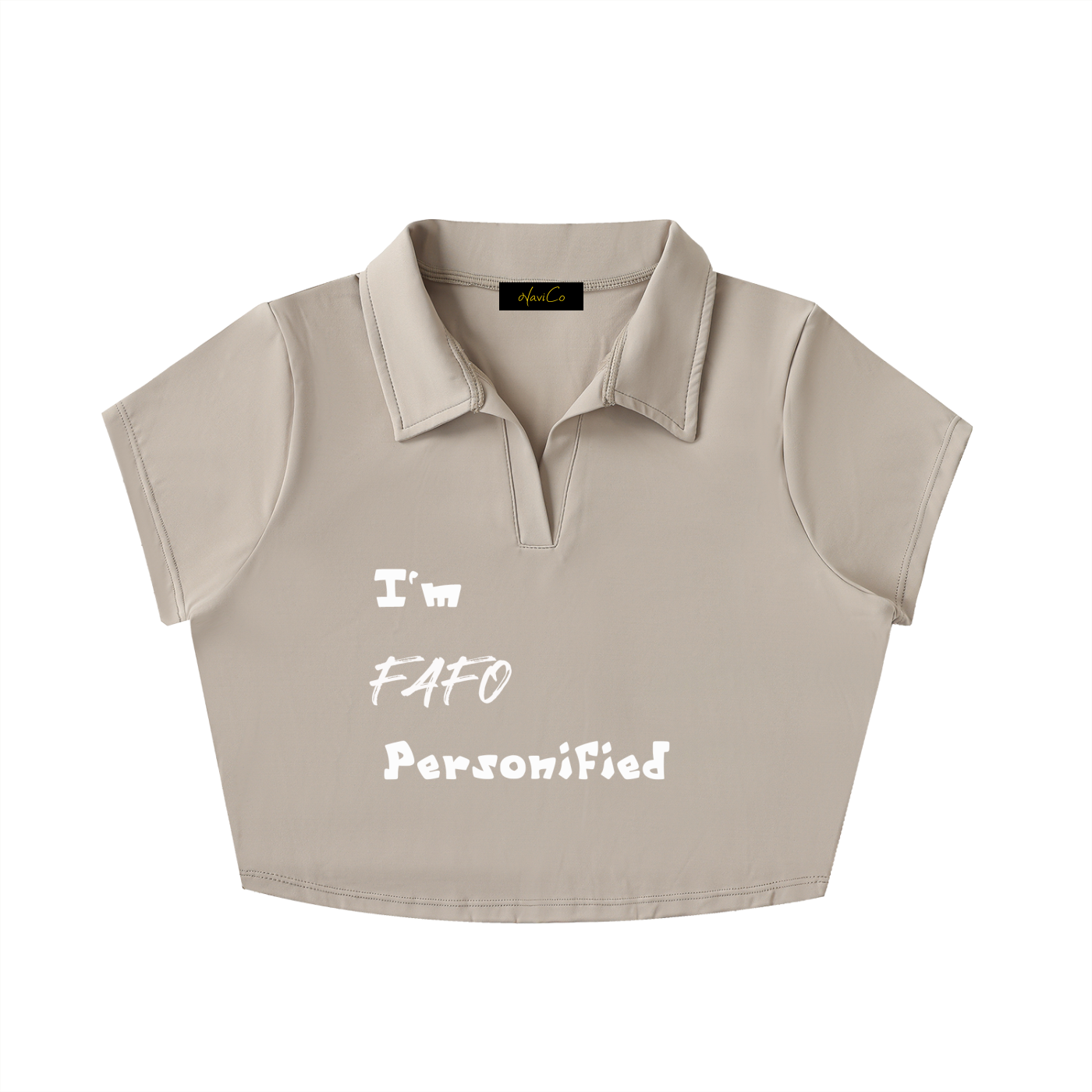FAFO Dark Lapel Crop Top
