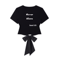 Never Alone White Bowtie T-Shirt