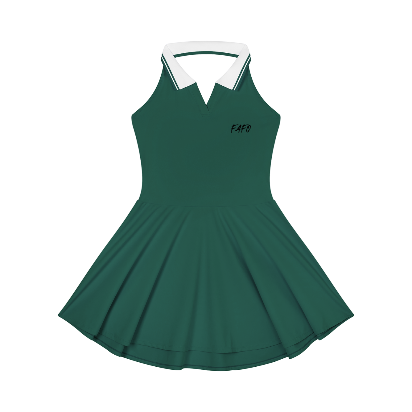 Women's Collared Halter A-Line Tennis Dress