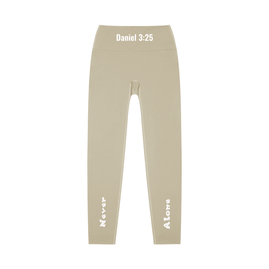 High-Waisted Leggings: Never Alone White