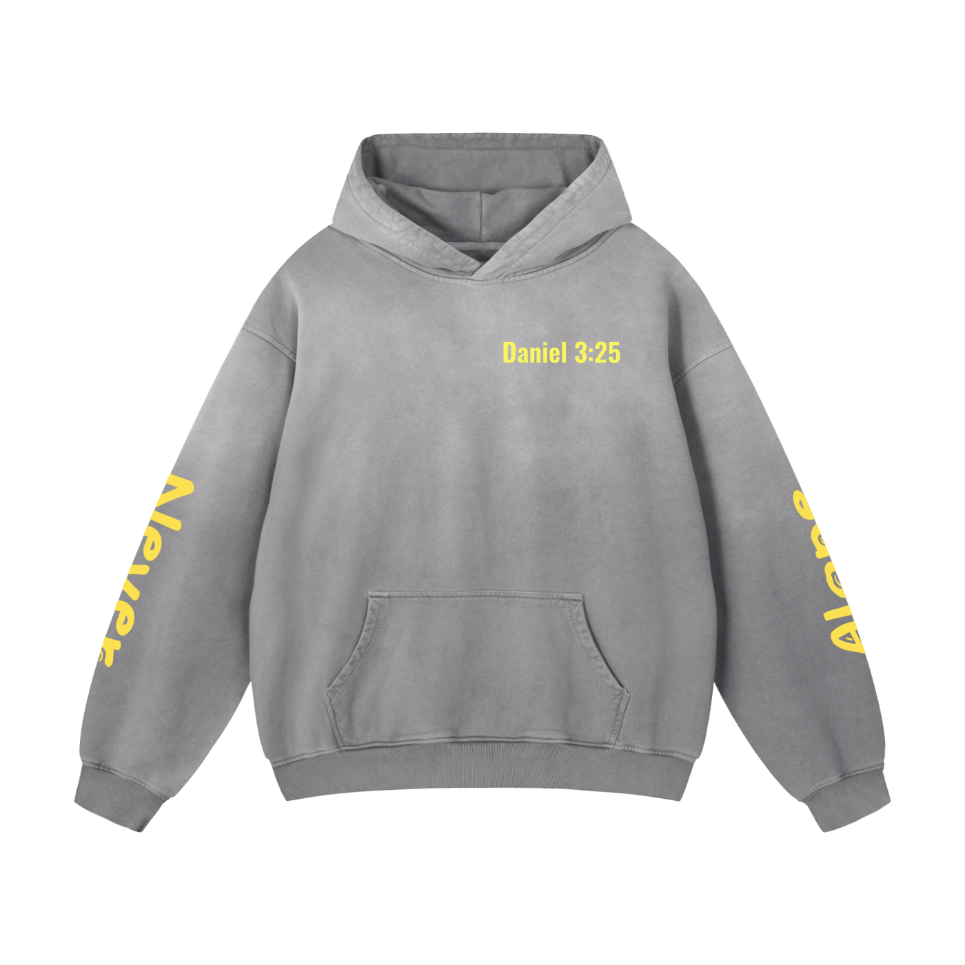 Sunfade Oversized Hoodie: Never Alone Yellow