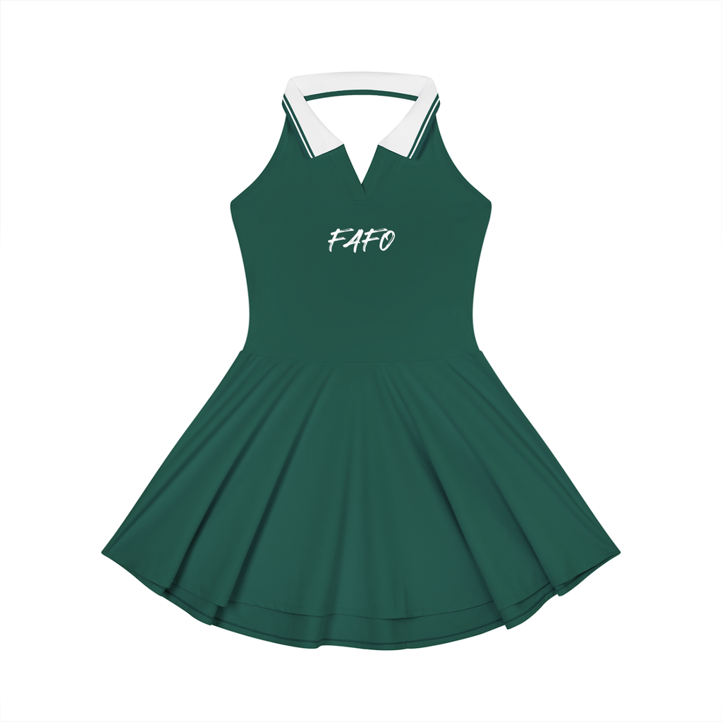 Women's Collared Halter A-Line Tennis Dress