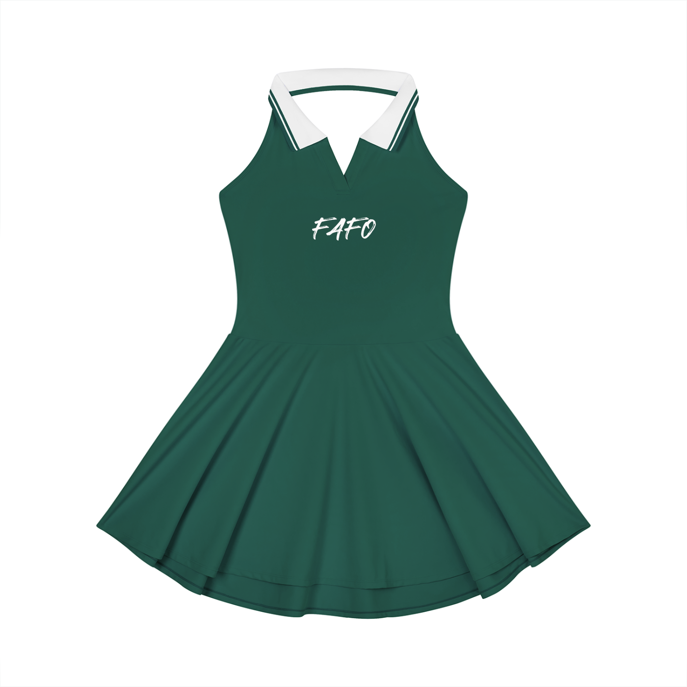 Women's Collared Halter A-Line Tennis Dress