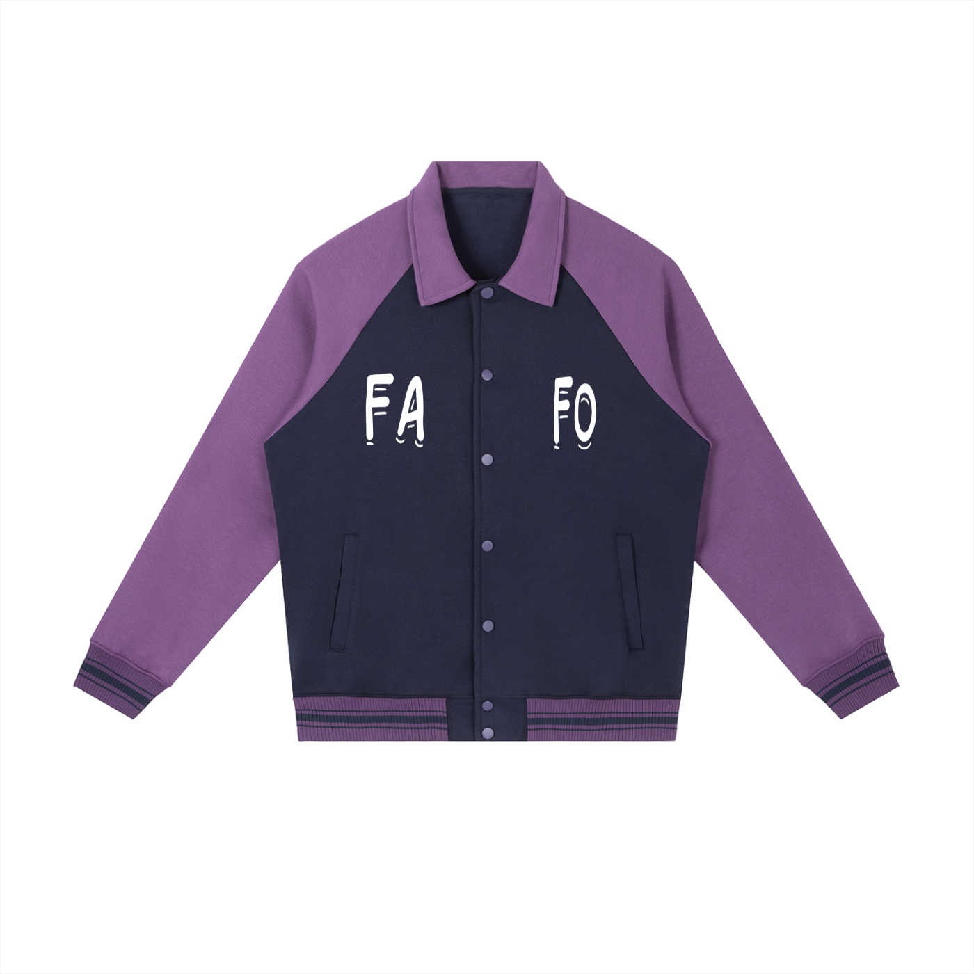 FAFO Purple Baseball Jacket
