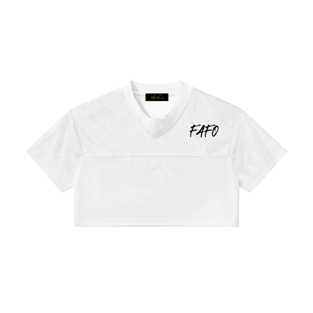 Women’s Cropped Paneled V-Neck Jersey