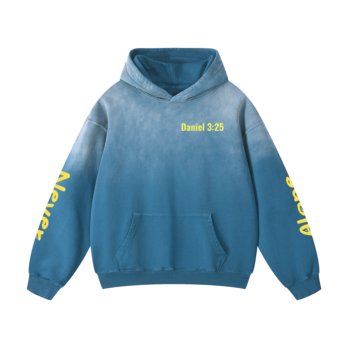 Sunfade Oversized Hoodie: Never Alone Yellow
