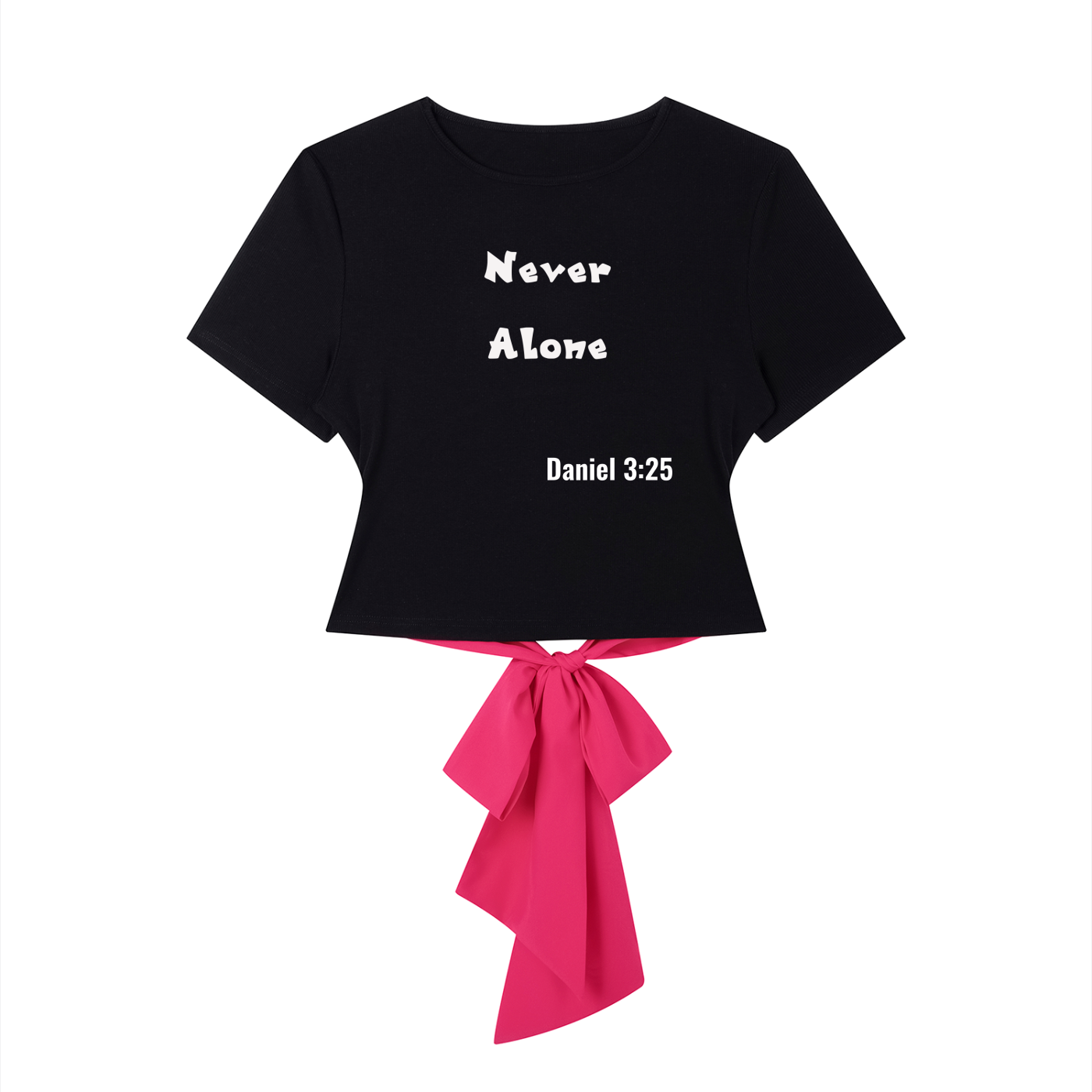 Never Alone White Bowtie T-Shirt