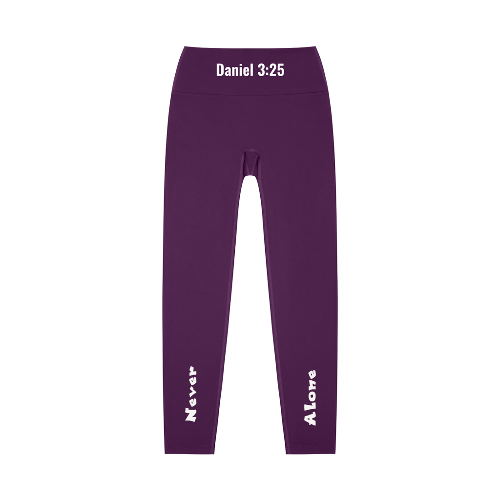 High-Waisted Leggings: Never Alone White