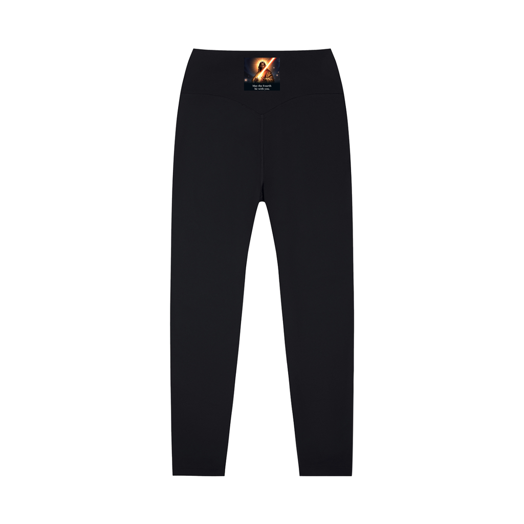 High-Waisted Leggings: Never Alone White