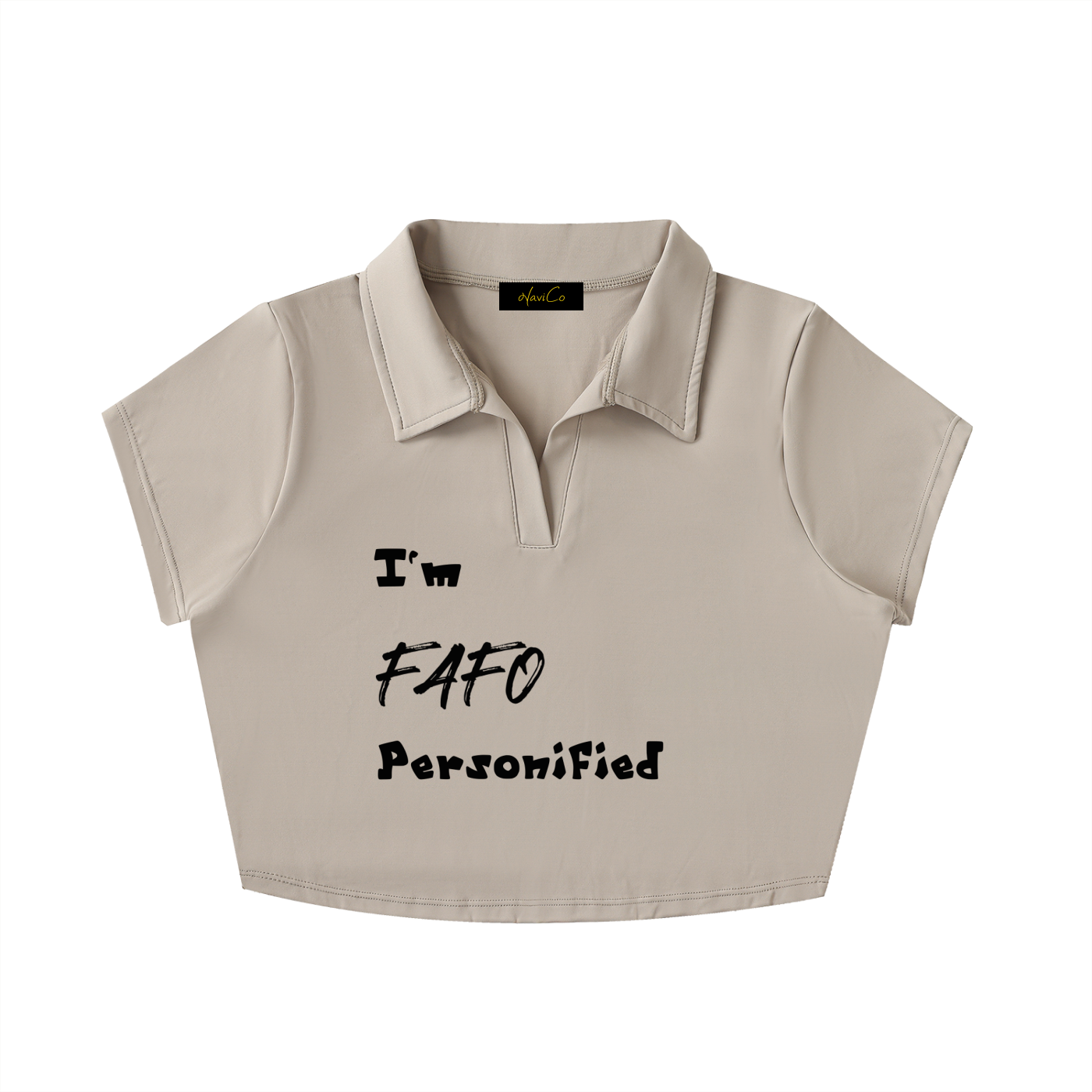 FAFO Light Lapel Crop Top