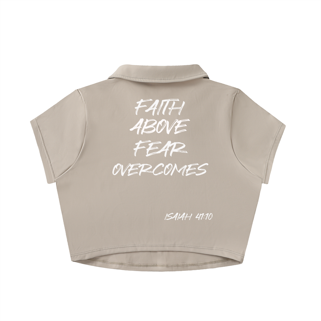 FAFO Dark Lapel Crop Top