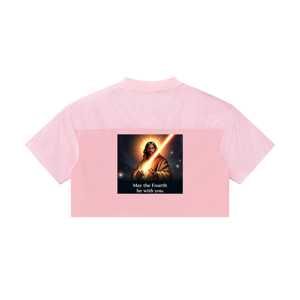 Women’s Cropped Paneled V-Neck Jersey