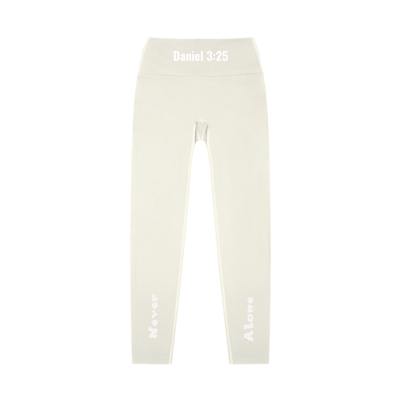 High-Waisted Leggings: Never Alone White
