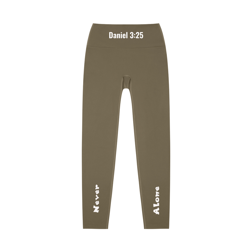 High-Waisted Leggings: Never Alone White