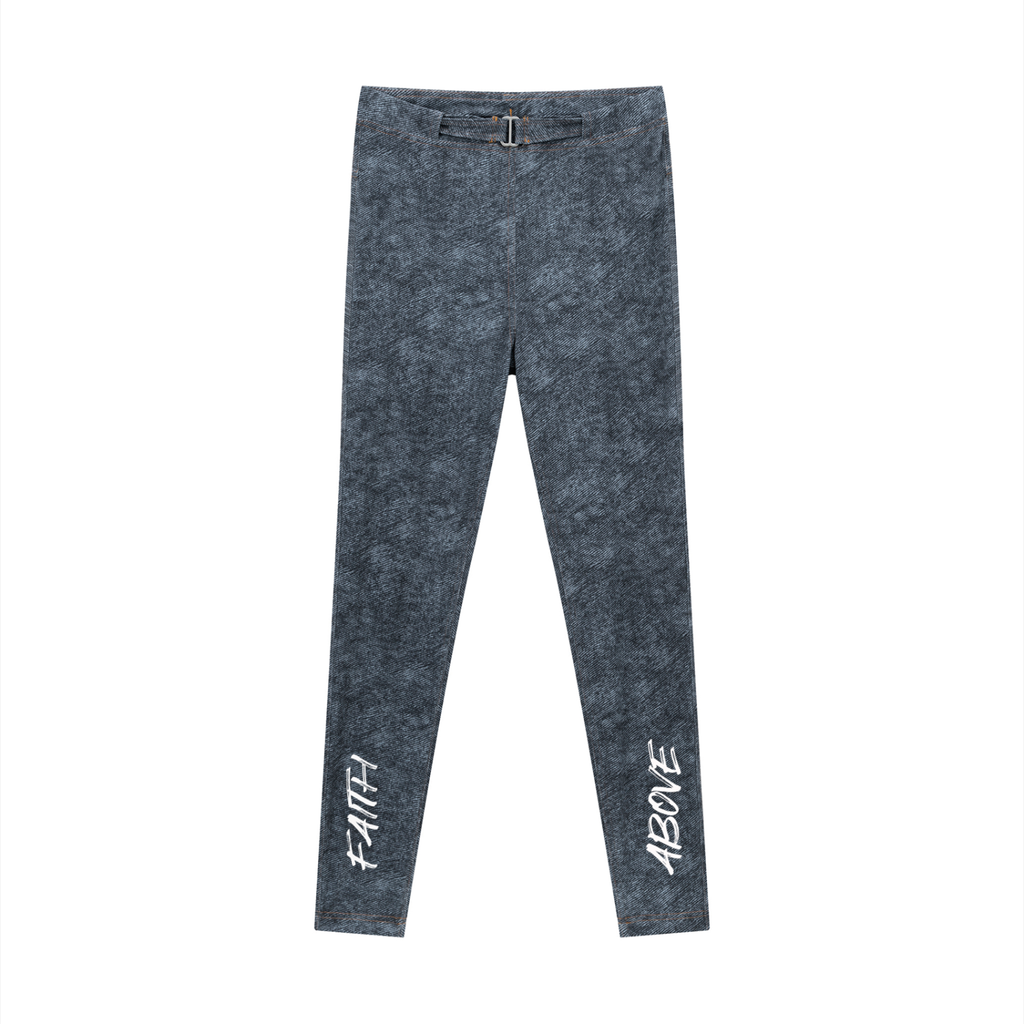 FAFO Denim Zip-Fly Leggings