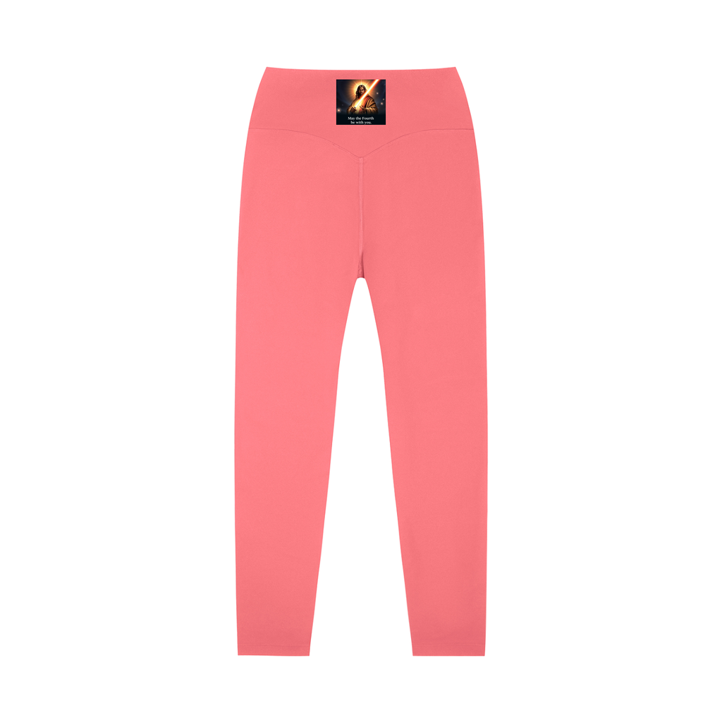 High-Waisted Leggings: Never Alone Pink