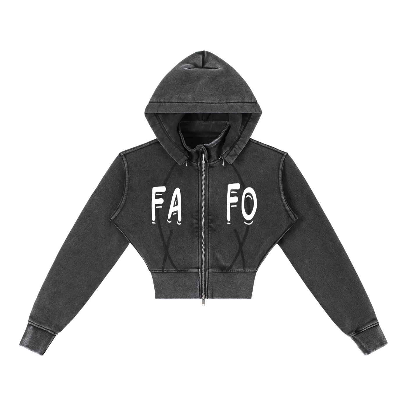 FAFO Cropped Fleece Hoodie