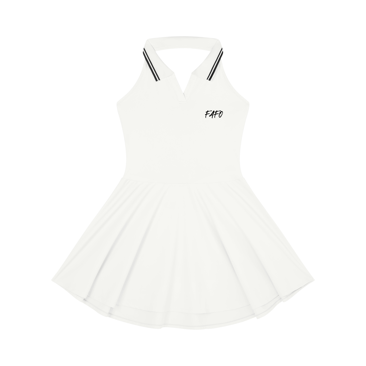 Women's Collared Halter A-Line Tennis Dress