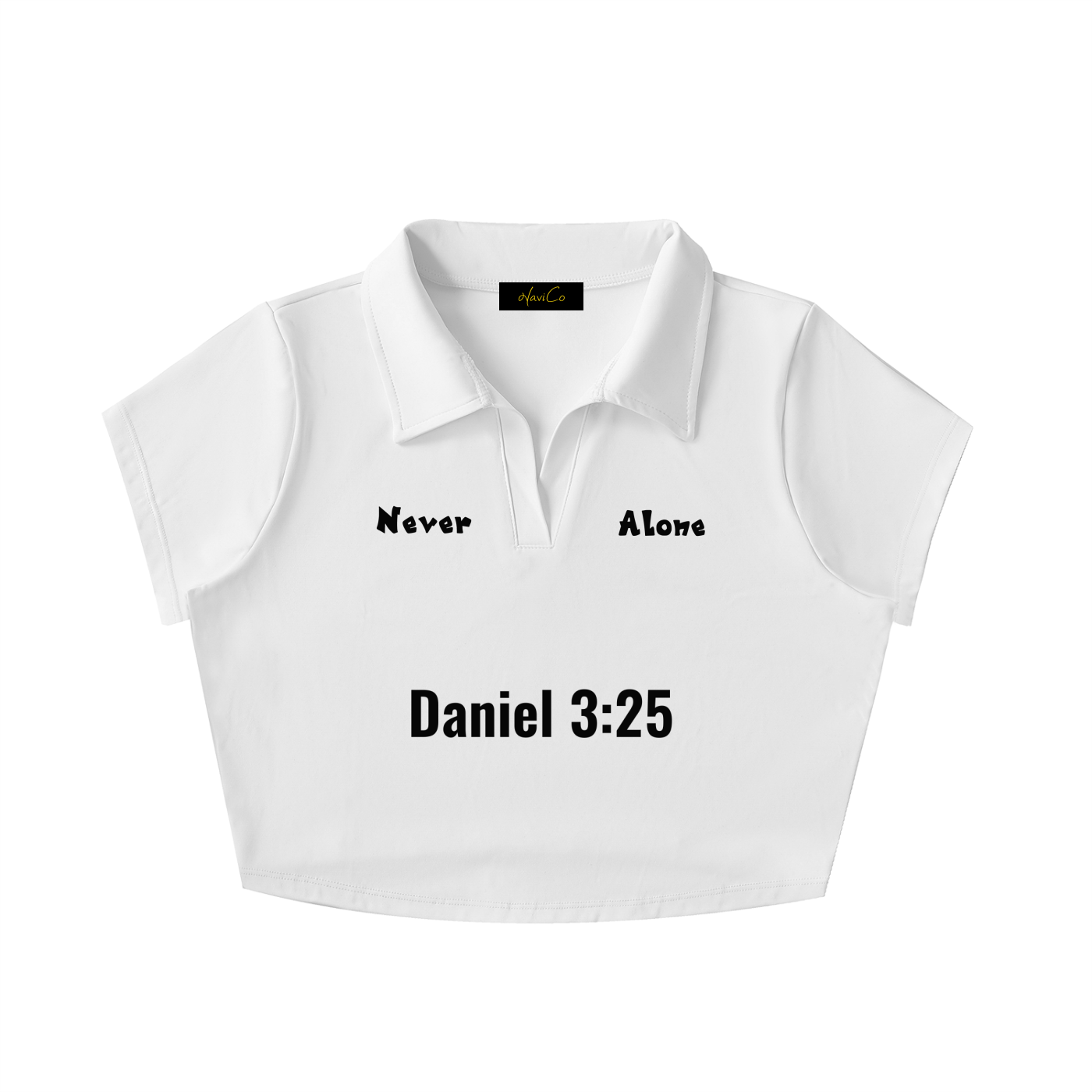Never Alone Light Lapel Crop Top