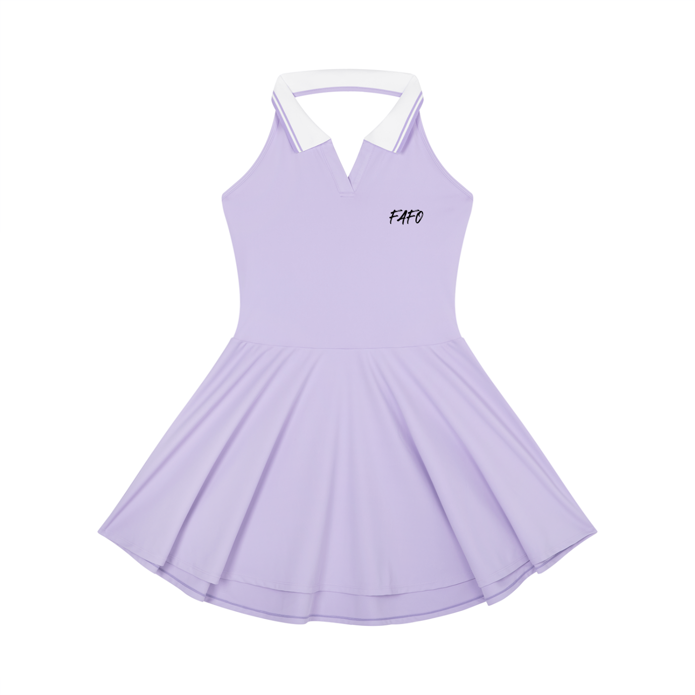 Women's Collared Halter A-Line Tennis Dress
