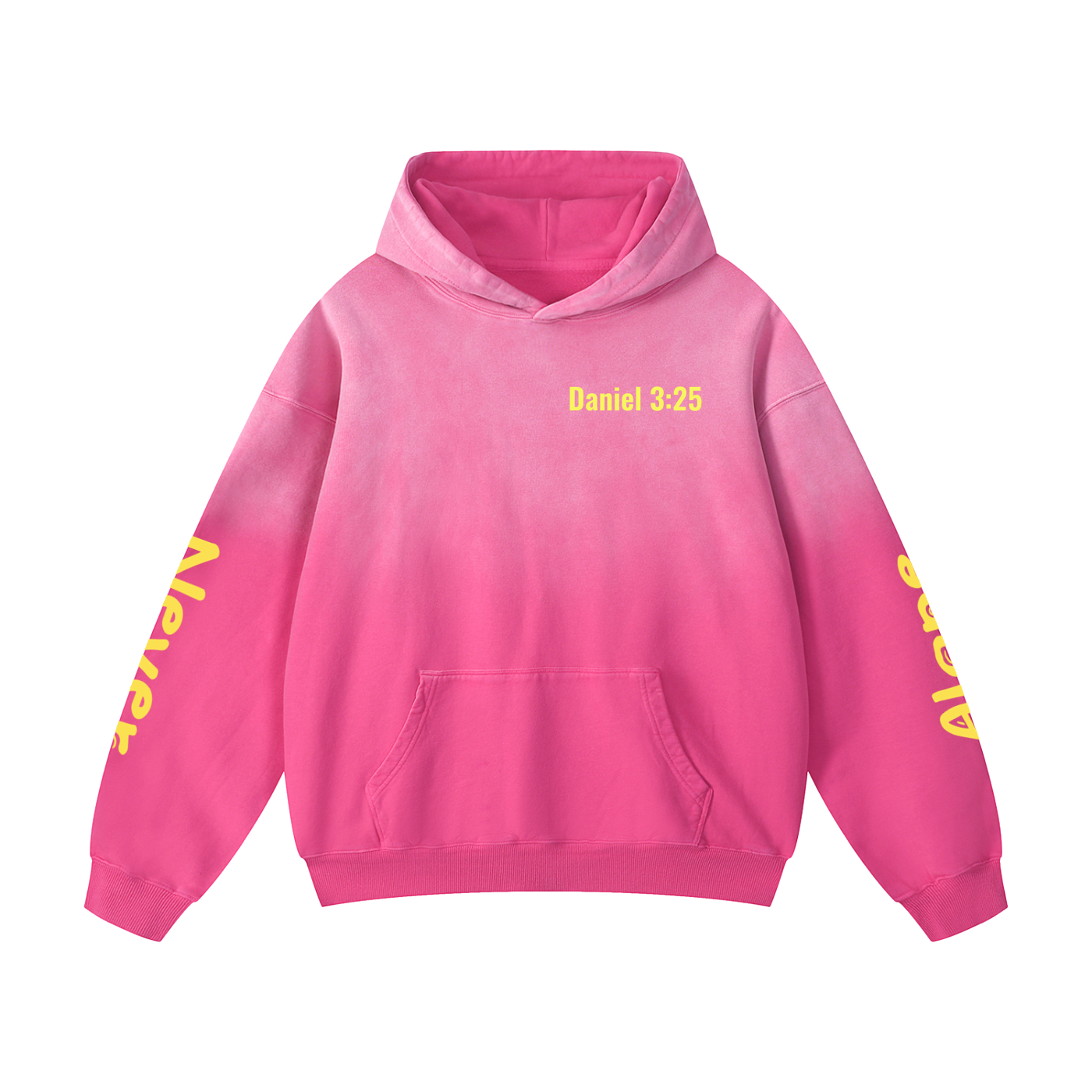 Sunfade Oversized Hoodie: Never Alone Yellow
