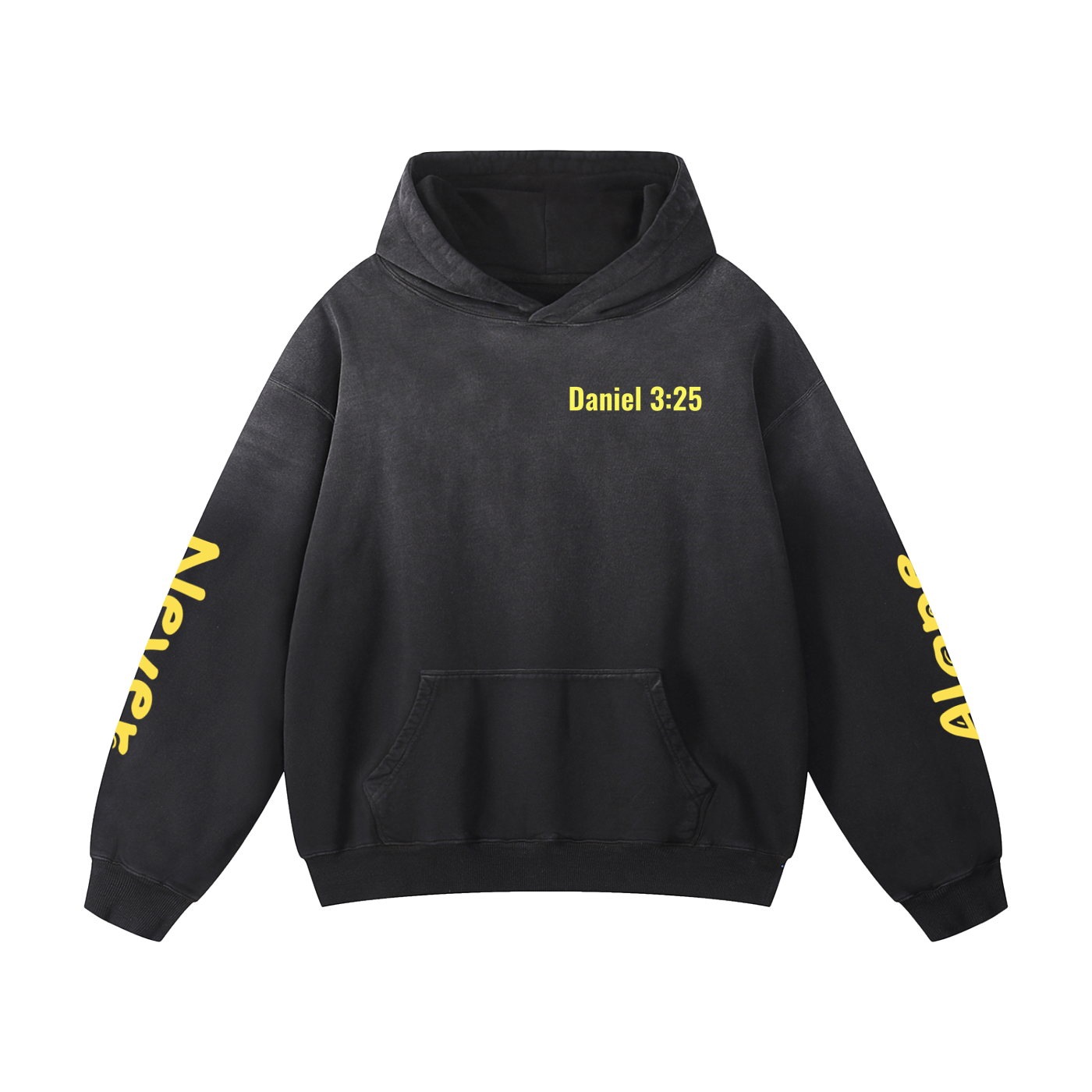 Sunfade Oversized Hoodie: Never Alone Yellow