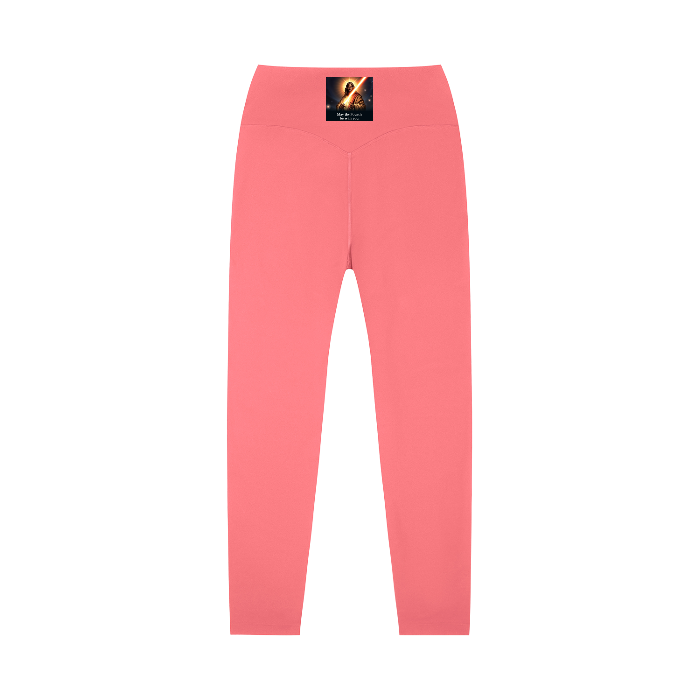 High-Waisted Leggings: Never Alone White