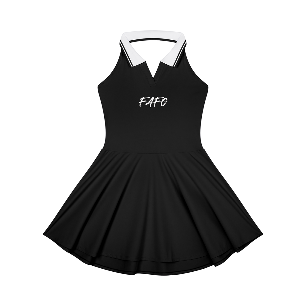 Women's Collared Halter A-Line Tennis Dress