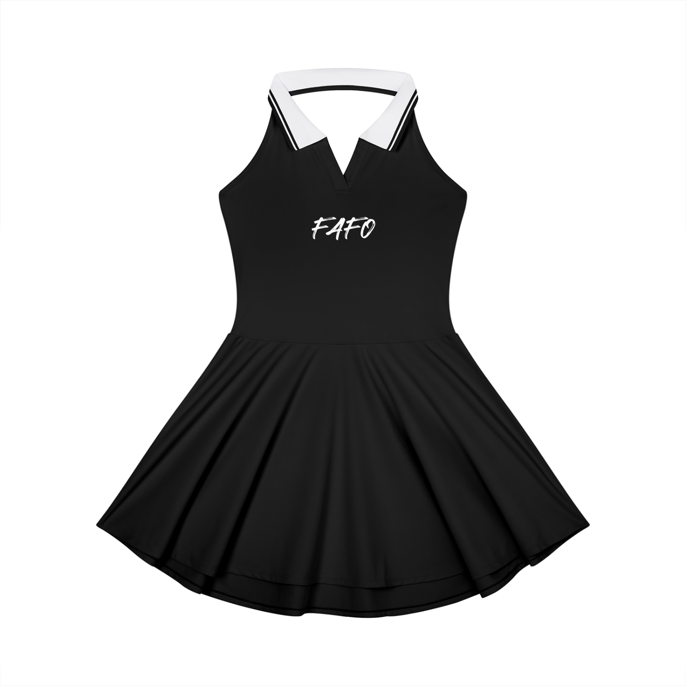 Women's Collared Halter A-Line Tennis Dress