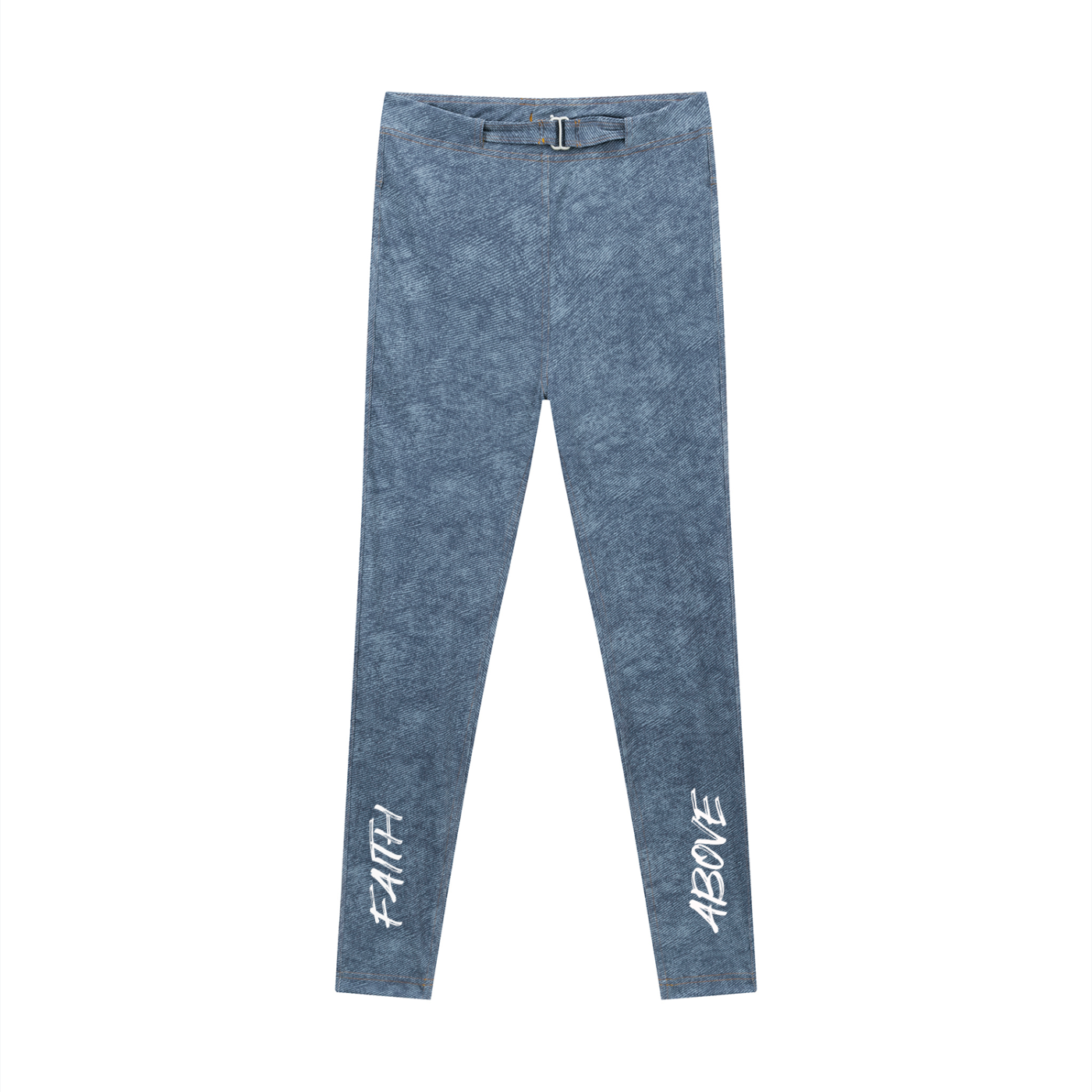 FAFO Denim Zip-Fly Leggings