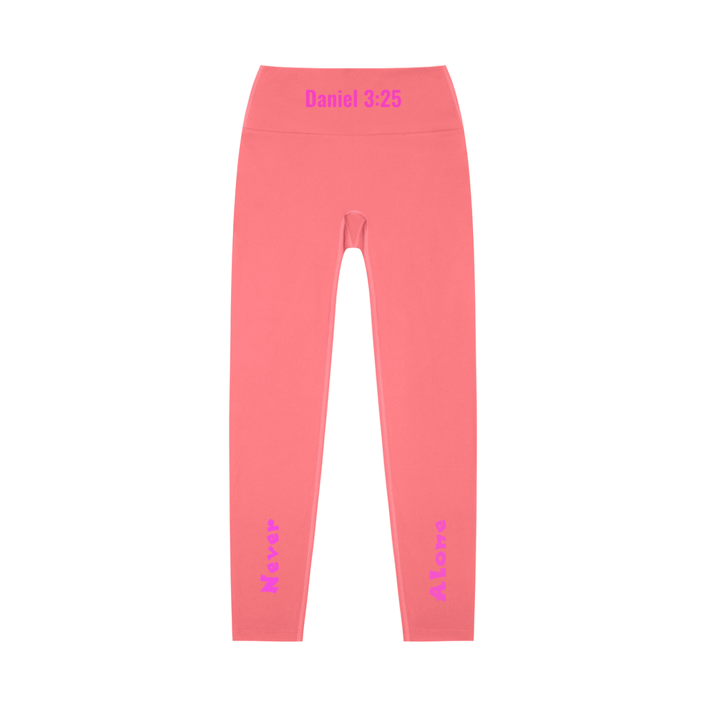 High-Waisted Leggings: Never Alone Pink