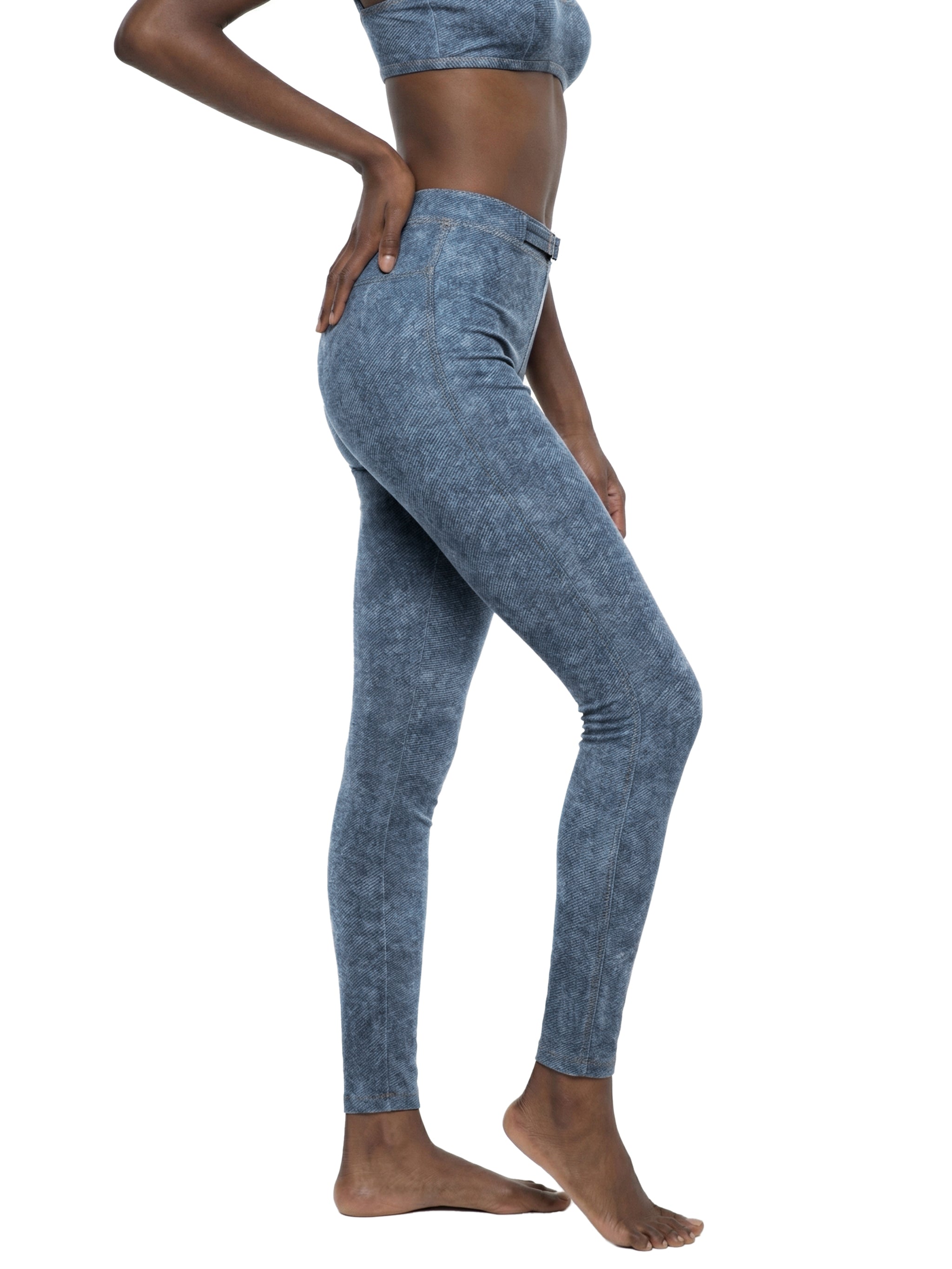 FAFO Denim Zip-Fly Leggings